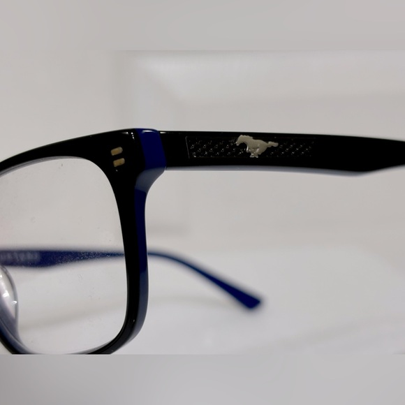 Mustang Eyeglass Frame  1918 Ebony Deep Blue - Picture 7 of 15